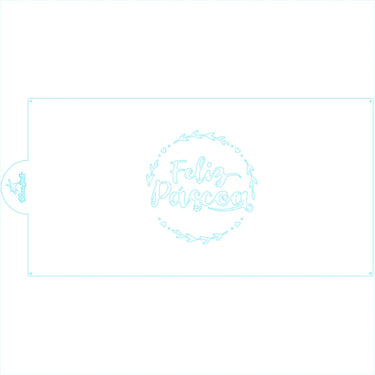 Stencil Feliz Páscoa Ramos - Bluestar